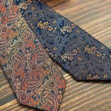1 chiếc cà vạt phong cách Anh dệt jacquard, rộng 8cm làm thủ công, phụ kiện vest trang trọng mang hơi hướng cổ điển - Nhiều màu - Xem 4