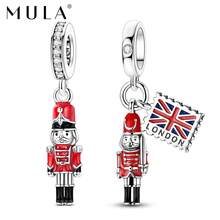 1pc Silver Travel Series British Flag Soldier Pendant, Suitable For Bracelet, Necklace DIY Jewelry Making, Holiday Travel Souvenir Gift For Travel Enthusiasts - Silver - View 4