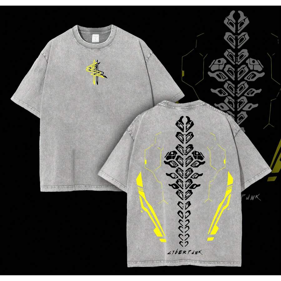 Camisetas de hombre de algodón, album del Mundial 2026, Cyberpunk Edgerunners, camisetas gráficas vintage de anime - Camisetas de gran tamaño, ropa Y2K - Camisetas de algodón con cuello redondo para hombre - Regalos para chicos - Mundial 2026 cruz azul - Gris - Ver 1