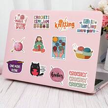 50 piezas Pegatinas de tejido Estilo de dibujos de vinilo para teléfono, portátil, botella de agua, cuaderno, equipaje, computadora, sobre, decoración - 1 Set - Ver 8