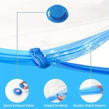 Grup Erik 8pcs Vacuum Storage Bags With Pump, Space-Saving Airtight Bags, Suitable For Clothes, Pillows, Bedding - Multicolor - View 9