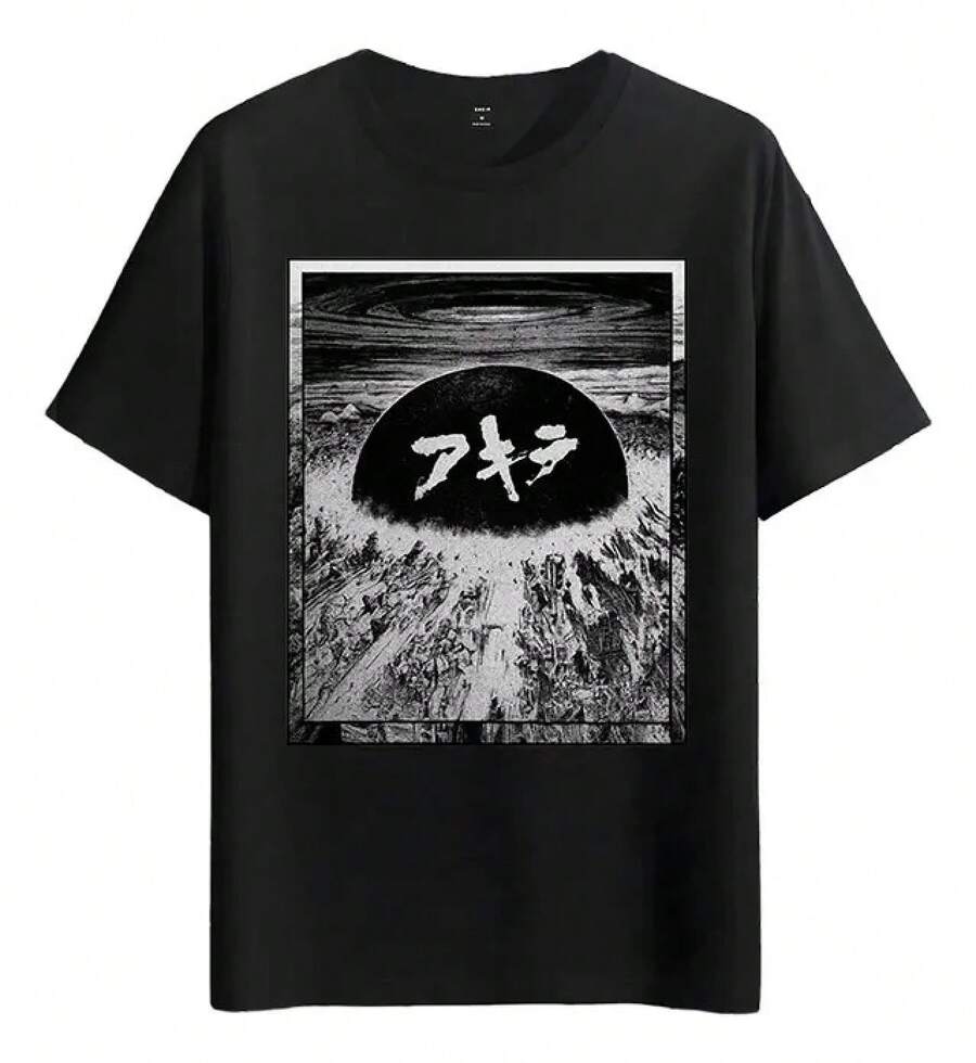 Tshirt Muscle Freaks Akira Estilo Manga Anime Dise?o Gráfico - Negro - Ver 1