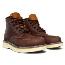 Edgar Industrial Lace-Up Work Boots For Heavy Duty Use - 棕色 - 查看 4