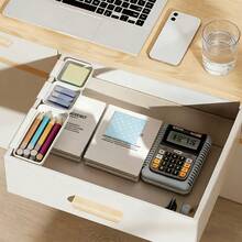 Desk And Drawer Storage Box, Built-In Storage Compartments, Divided Makeup And Skincare Organizer Box, Suitable For Various Size Drawers, Home Desktop And Drawer Organizer - White - View 10
