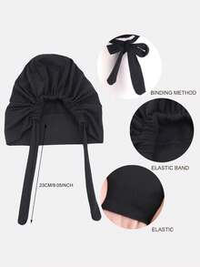 2pcs Women's Headband Hats With Scarf Ties, Suitable For Daily Use - Multicolor - View 2