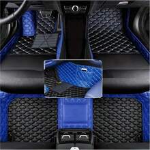 Luxury PU Leather Car Floor Mat Set, Fully Covered, Diamond Stitched Design, Suitable For Opel Astra H From 2004 To 2008, Left-Hand Drive, Blue And Black Options, Waterproof, Stain Resistant And Durable, Better Protecting Your Car - Multicolor - View 21
