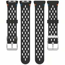 Compatible With Huawei Band 11/11 Pro Perforated Silicone Watch Strap Stitched Sliding Buckle Durable Sweatproof Comfortable Soft Sport Wrist Band - Multicolor - View 4
