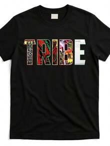Summer TopsTribe Music Album Cover T-Shirt Featuring A Black Product Image. This Unisex Item Is A Popular Choice, Made From Soft,, And Lightweight Material. It Has A Crew Neck And A Regular Fit, Is Machine Washable100%Cotton - Black - View 1