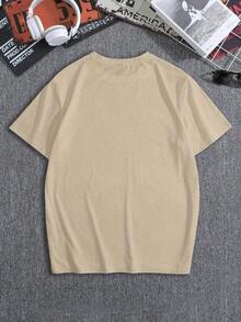 Camiseta casual para hombre con un diseño vibrante de un niño mexicano - estampado "Viva México", mangas cortas, cuello redondo, material ligero y elástico, adecuada para primavera y verano, perfecta para un estilo casual de verano. |   Camiseta con estampado llamativo |   Estilo cómodo, talla mediana a grande - Negro - Ver 9