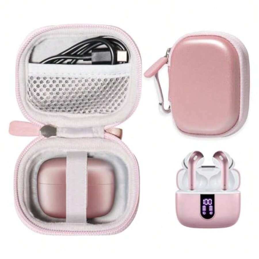 Funda para auriculares Bluetooth TAGRY X08 True Wireless Headset 60H, bolsillo de malla para cable de carga - Ver 1