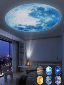 1pc USB Projector Light, Mini Planet Projector, Creative Decorative Night Light, Multiple Planet Slide Modes, 360° Rotation, Suitable For Home, Bedroom, Ceiling, Game Room, Desk, Photography Background, Birthday And Holiday Decoration - Warm white light - View 11