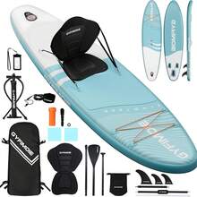 Stand Up Paddle Board With Seat, Inflatable SUP Board With All Accessories Kits 325cm Paddleboard With Hand Pump, Backpack, Non-Slip Deck For Adults & Youth Of All Levels - Mint Blue - View 7