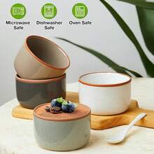 Morandi Color Ramekins Set Of 6, 6 Oz Creme Brulee Ramekin Oven , Porcelain Ramekin Bowls, Mini Cheesecake Pans, Small Bakin - Morandicolor - View 2