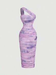 X Belle Mariano  MOD Vestido sin mangas con pliegues asimétricos de estilo vintage para mujer - Multicolor 3 - Ver 6