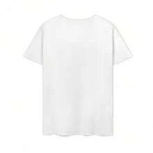 Beach Vacation Style, Men's Lightweight Crew Neck Short Sleeve T-Shirt, Versatile All-Season Casual T-Shirt, Men's Short Sleeve Crew Neck Pattern Print T-Shirt HSXW NSWV - 黑色 - 查看 2