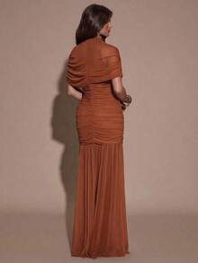 Women Midi Dresses - Oksida coklat - View 2