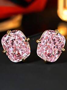 1 Đôi bông tai đính đá Cubic Zirconia lãng mạn, thích hợp cho phụ nữ dự tiệc, lễ đính hôn, kỷ niệm, cũng là món quà lý tưởng cho Ngày Valentine. - 1 # - Xem 8
