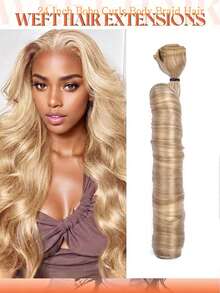 Heat Resistant Soft Synthetic Hair Weaving For Salon 18/20/22Inch Water Weave Afro Kinky Curly Hair Ombre Bundles DEEP OCEAN WAVE Sew In Weft Weaving Hair Extensions For Women Girls Daily,Fashion Party ,Y2k,Music Festival Beginner Friendly, Halloween - Multicolor - View 32