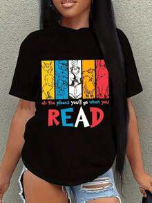 Women T-Shirts - Black - View 1