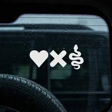 1pc Love Robot Unique Creative Car Glass Sticker, Vinyl Waterproof Sunproof, Suitable For Car Window, Electric Vehicle, Motorcycle, Computer Case Decor, With Scratch Protection - Love Robot - View 2