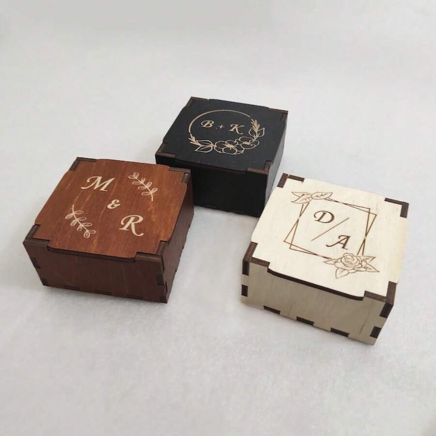 1pc Customized Commemorative Gift Box, Customizable Logo/Text, Suitable For Birthday, Engagement, Housewarming Gifts, Jewelry Storage Box, Elegant Card Holder, Multi-Purpose For Party, Graduation - Black - View 1