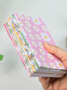 Set Of 12 Random "Spring Daisy" Pocket Notebooks - Lined Pages, Durable Saddle-Stitch Binding; Perfect For Family, Friends, Classmates, And Colleagues. - one-size - View 1