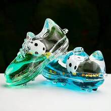 1 Piece Standing Moving Quicksand Soccer Cleats Statue Ornament - Modern Resin Shoe Decor With Dynamic Sole Design, Plastic Suitable For Home, Office, Gift For Soccer Fans, -Themed Decoration - Multicolor - View 6
