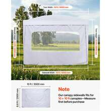 Canopy Sidewalls, Fit For 10 X 10 Ft Pop Up Canopy Tent, Tent Side Walls With Waterproof And Sunlight Protection Layer For Outdoor Event Tents, Vendor Booths, Camping (1 Sidewall Only, White) - 10 X 10 Ft, 1 Sidewall - View 11