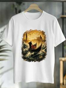 Men Plus Size T-Shirts - White - View 1