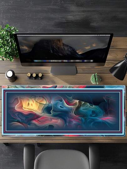 E-Sports Game Mouse Pad, Suitable For Home Office Work, Computer Keyboard Laptop Expansion Pad, Large Table Pad With Non-Slip Rubber Base Edge Stitching Desktop Decoration