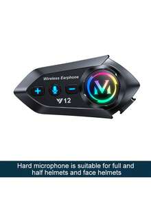 Y12 Motorcycle Helmet Headphones, HiFi Sound Quality, Noise Cancellation, Built-In Microphone, Bluetooth 5.4, Ultra-Long Battery Life, Wake-Up Function, Suitable For Cycling/Snowmobile/Skiing And Other Sports - Y12 - View 15