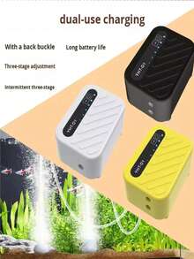Mini Aquarium Air Pump Set, Quiet Oxygenator, Small USB Fish Tank Air Pump, Fish Breeding Aquarium Supplies, Aquarium Accessories, Dual-Outlet Air Pump With Hook And Pressure Regulator, Multi-Function Air Compressor - Multicolor - View 7