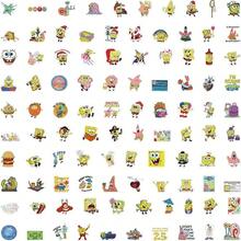 SpongeBob SquarePants 100 PIEZAS Pegatinas de Esponja PET Lindas de Dibujos Animados, Diseño Divertido de Pulpo para Scrapbooking y Decoración de Escritorio - Multicolor - Ver 5