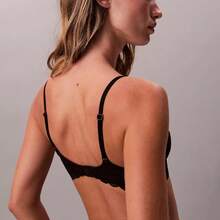 Calvin Klein Sensual Stretch Lace Unlined Full Coverage Bra QF8120 Underwear  Women  Bras + Bralettes Underwear Sleepwear - 黑色 - 查看 2