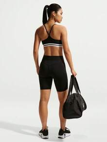 Áo ngực thể thao nữ Nike Indy nhẹ, thoáng khí, có đệm IM9923-010 - Đen và trắng - Xem 5