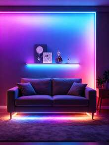 1-30m 5V RGB LED 燈條，16 LEDs/M，智慧 App 控制，適用於婚禮派對、聖誕裝飾、居家客廳臥室照明 - 5050 - 查看 7