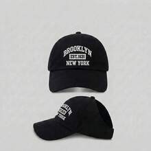 BONNY BOOM 1件女款刺繡馬尾孔棒球帽，多功能遮陽帽，夏季時尚運動棒球帽，戶外防曬帽 - 空頂-棒球帽 - 查看 13