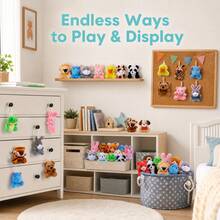 38Pcs Mini Plush Animals Toy Set, Christmas Bulk Stuffed Keychain Party Favors For Kids Small Animals Decorations Toys Carnival Prizes Birthday Goodie Bag Fillers - 彩色 - 查看 5
