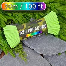 1 Roll (30m/15m X 4mm) Heavy-Duty Luminous Rope - 4mm Thick 7-Core Luminous Emergency Survival Rope, UV Luminous Suitable For Camping, Windproof Tent Rope, Bracelet Production (Not Used For Skydiving And Other Extreme Sports) - Multicolor - View 13