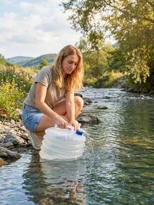 URBANWAVE Retractable Water Bag With Faucet, Reusable, Lightweight, Suitable For Outdoor Activities And Home Use - Multicolor - View 3