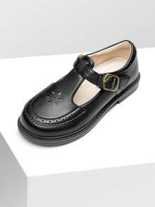 Girls Mary Jane Ballet Flats – School Uniform Dress Shoes For Toddler & Little Girls(Back To School Shoes) - Đen và trắng - Xem 4