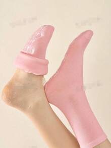 1 Pair Reusable Gel Moisturizing Foot Socks - Soft Moisturizing Socks, Foot Care Socks, Easy To Clean Lightweight Design, Suitable For Home Foot Care, Relieve Cracked Heels, Soften Rough Skin - Pink - View 3
