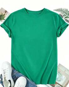 Graphic Tees: Mexican Tricolor Shield With Ball And Stars Symbolizing National Pride And Passion For Football. Comfortable White Casual Women's T-Shirt, 100% Cotton. Unisex Basic T-Shirt - 綠色的 - 查看 2