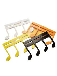 Creative Musical Note Shaped Sheet Music Clip - Universal Instrument Clip Suitable For Piano, Guitar And Violin. Ideal Organization Tool For Students, Teachers And Office Use, Perfect For Learning And Daily Work Environments. - Multicolor - View 3