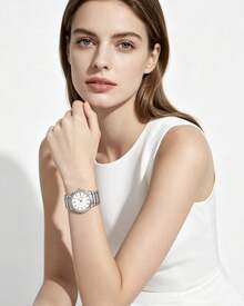 Anne Klein Đồng hồ nữ mặt bạc, đồng hồ dây đeo bằng thép không gỉ màu bạc dành cho nữ. - Bạc - Xem 2