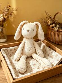 1 Stück nordischer Stil beige lange Ohren Kaninchen Plüschpuppe, weiche gestopfte Kaninchen Komfortpuppe, süße genähte Kaninchen Begleiterpuppe, Plüschpuppe, Kinderzimmer Dekoration, Kinder Feiertagsgeschenk, Weihnachts Neujahr Ostern Valentinstag Geschenk - Beige - Übersicht 6