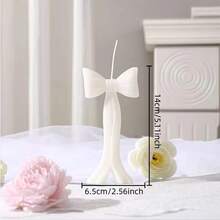 1 nến thơm dáng đứng hình nơ phong cách Pháp, nến hình nơ 2.56*5.11 inch, nến trang trí, đạo cụ chụp ảnh, phù hợp trang trí nhà cửa, trang trí phòng, trang trí phòng khách, ý tưởng quà tặng tuyệt vời, trang trí lễ hội, quà tặng cho nữ, trang trí chụp ảnh, quà tặng sinh nhật - Nến hình nơ - Xem 14