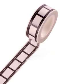1 Rollo de 10M Cinta Washi con diseño de carrete de película, pegatinas lindas, pegatinas para diario DIY, pegatinas para cuaderno, suministros para diario, cinta adhesiva, suministros para scrapbooking, cinta nano, pegatinas para scrapbook, regreso a la escuela - Diseño de rollo de película - Ver 6
