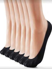 5/10 Paia di Calzini Invisibili da Donna in Nylon Ultra Sottili e Leggeri Neri, Calzini Fodera, Calzini Invisibili, Stile Antiscivolo, Adatti per Occasioni di Affari, Abbigliamento Casual e Vari Tipi di Scarpe Come Ballerine, Tacchi Alti, Mocassini e Sneaker, Perfetti per Lavoro, Shopping, Camminare, Feste e Uso Quotidiano a Casa. Festa della Mamma - Multicolore - Visualizzare 1