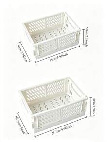 1pc Foldable Baby Socks Storage Box, Hollow Design, Cute Nursery Storage Basket, Baby Supplies Organizer, Drawer Storage Organizer - Multicolor - View 3